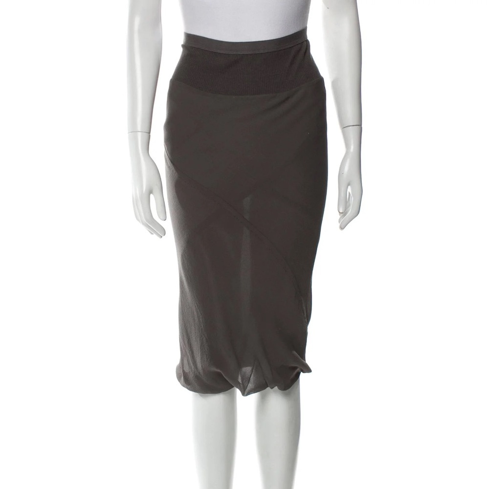 Rick Owen’s 100% Silk Midi Skirt